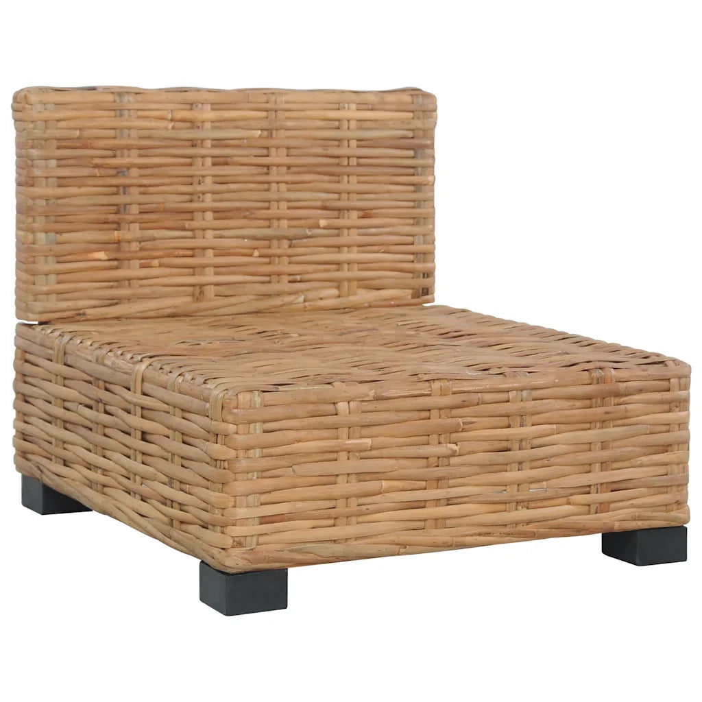 Divano Senza Braccioli con Cuscini in Rattan Naturale 286280