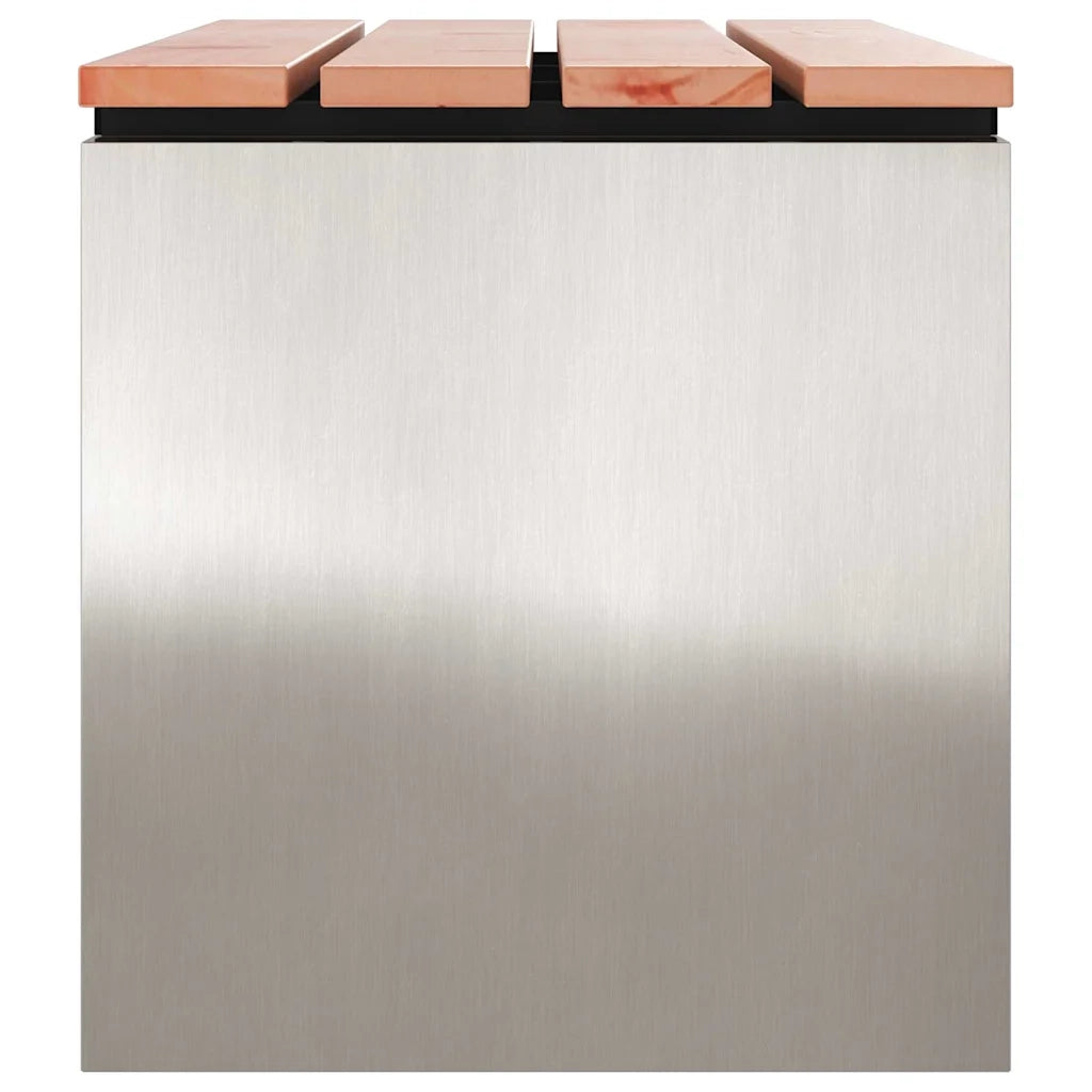 Panchina da giardino Argento 80 x 40 x 43 cm