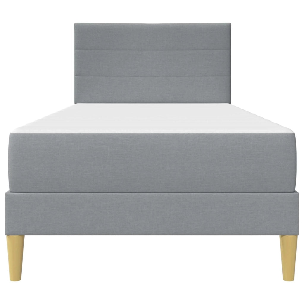 Struttura del letto Grigio chiaro 90 x 190 cm Poliestere