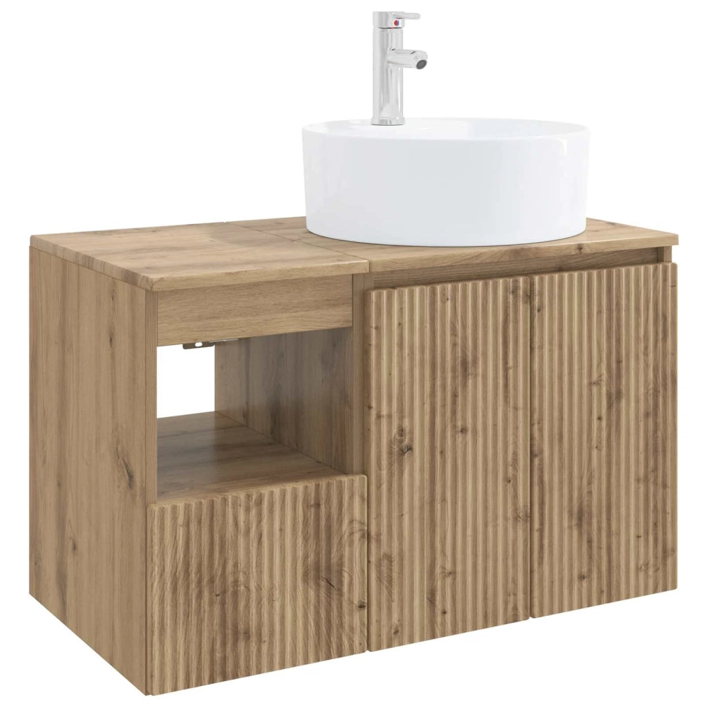 Set di mobili per il bagno 2 pz Rovere Artigianale 3404083