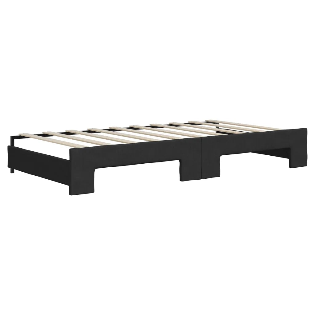 Divano Letto con Letto Estraibile Nero 90x190 cm in Tessuto 3197200