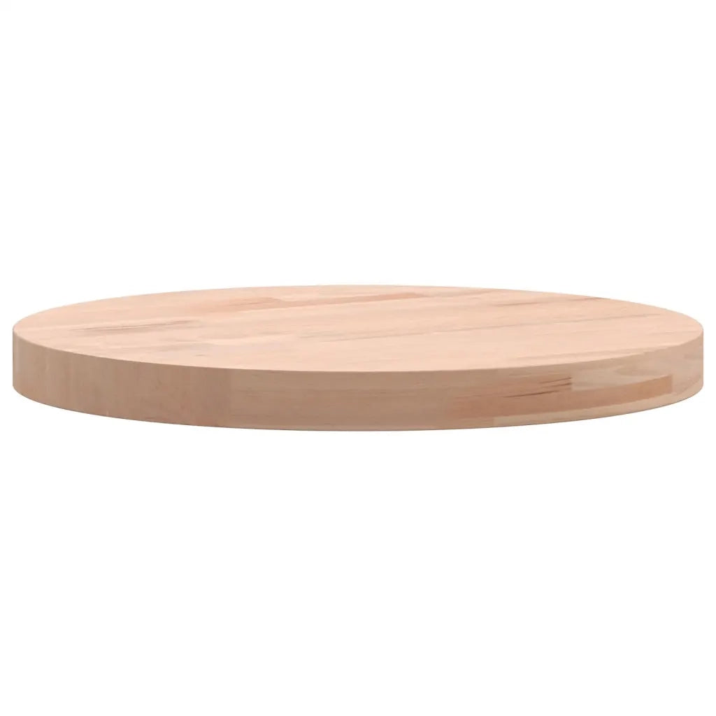 Piano per Tavolo Ã˜30x2,5 cm Rotondo in Legno Massello di Faggio