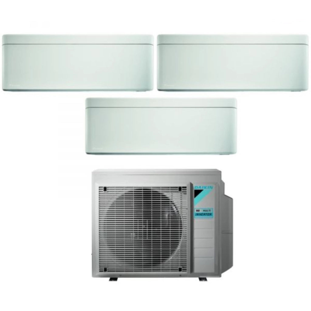 Climatizzatore Condizionatore Daikin Bluevolution Trial Split Inverter serie STYLISH WHITE 9+12+18 con 3MXM68N R-32 Wi-Fi Integrato 9000+12000+18000 Colore Bianco - Garanzia Italiana