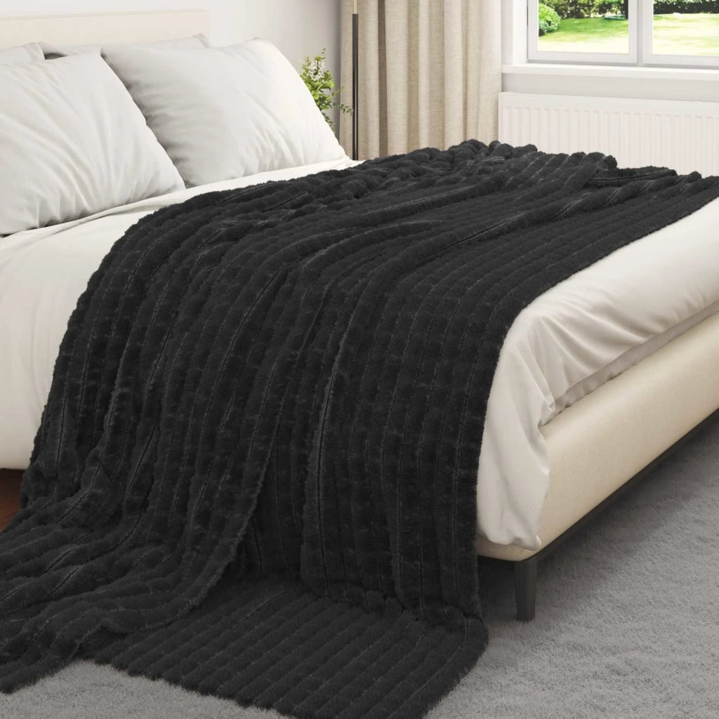Coperta Nero 270 x 240 cm Panno