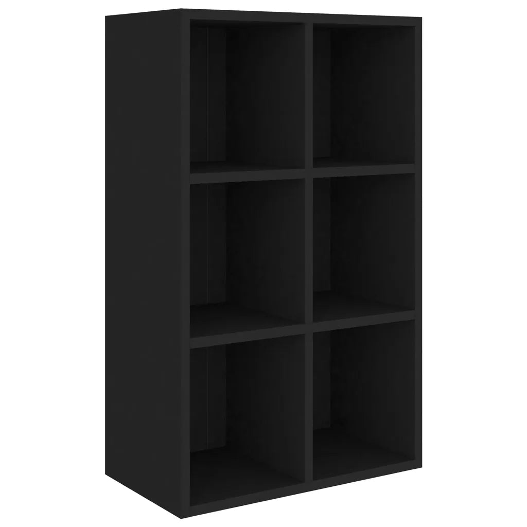 Libreria/Credenza Nera 66x30x98 cm in Legno Multistrato 800343