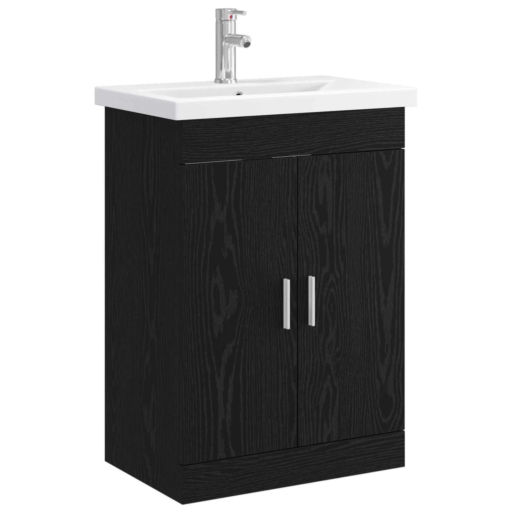 Set di mobili per il bagno Rovere Nero 61 x 40 x 84,5 cm 3404351