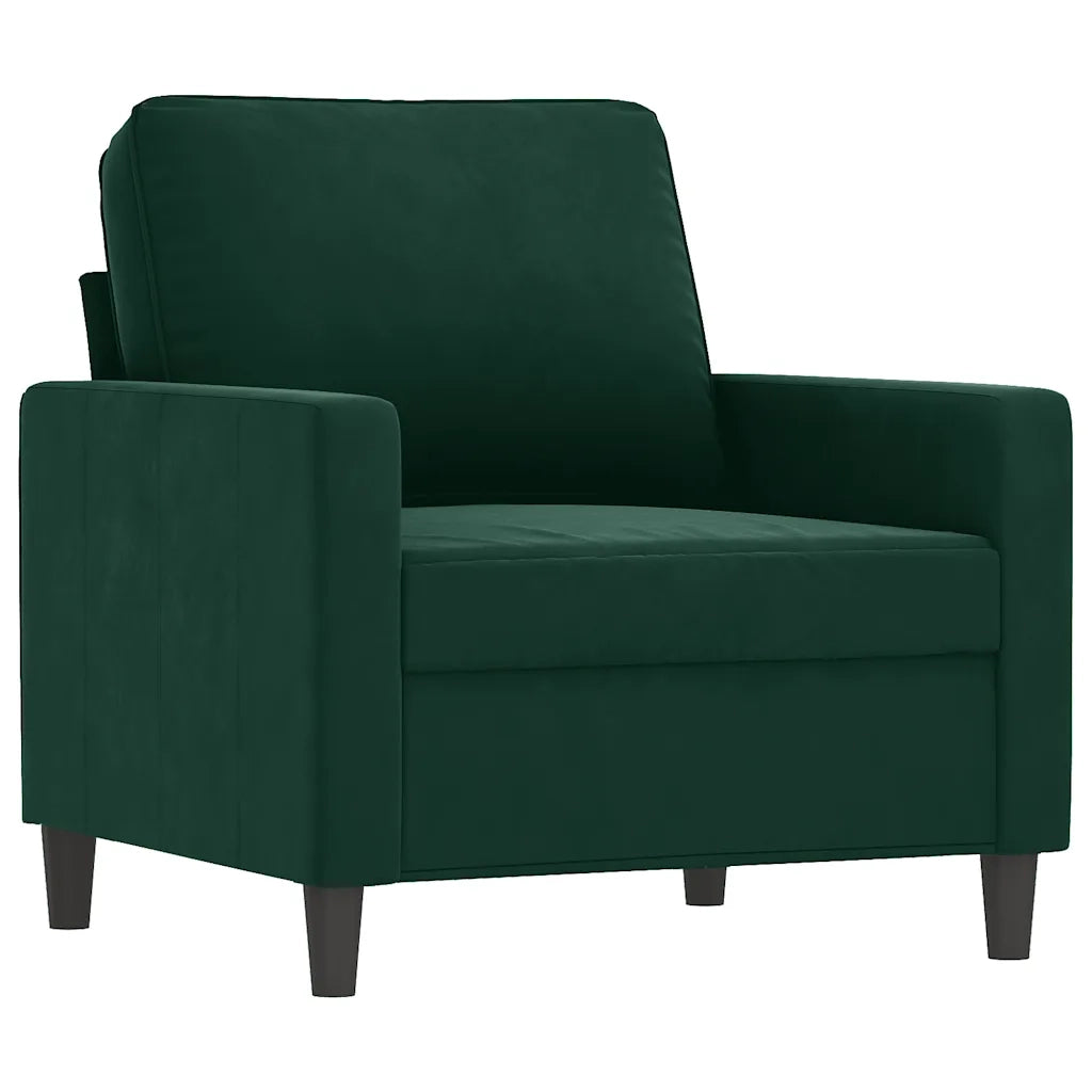 Divano Sedia-Poltrona Verde Scuro 60 cm Velluto 950834