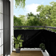Paravento da Balcone Nero 90x800 cm 100% Poliestere Oxford