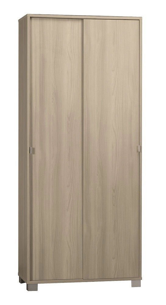 KIT ARMADIO 2 ANTE SCORREVOLI H190 L82 P41 Cm FINITURA OLMO CHIARO SARMOG798k