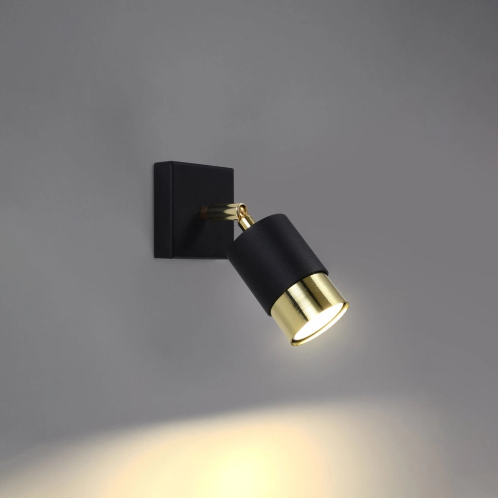 Lampada da parete NERO nero/oro