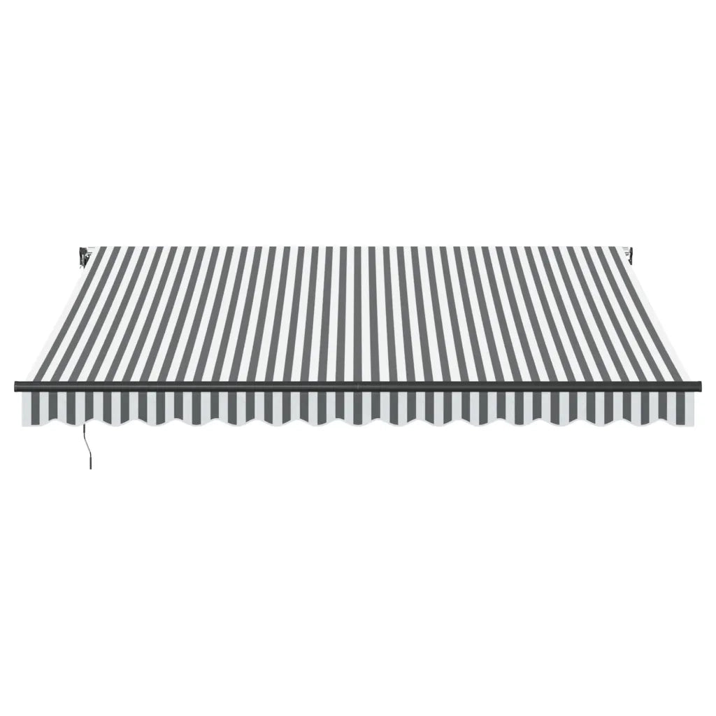 Tenda Retrattile Automatica LED Antracite e Bianco 400x350 cm