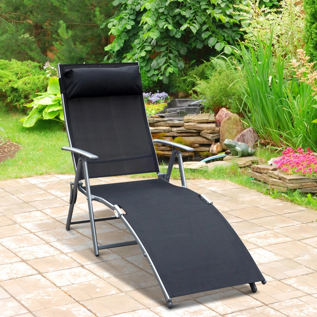Poltrona a sdraio reclinabile ¨C zephmum ¨C Nero, metallo, 137x64x101 cm