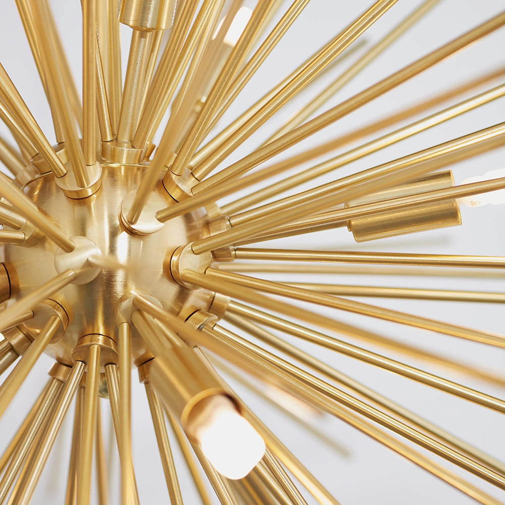 Lampadario Sputnik ORTA ottone satinato 9xG9 Endon