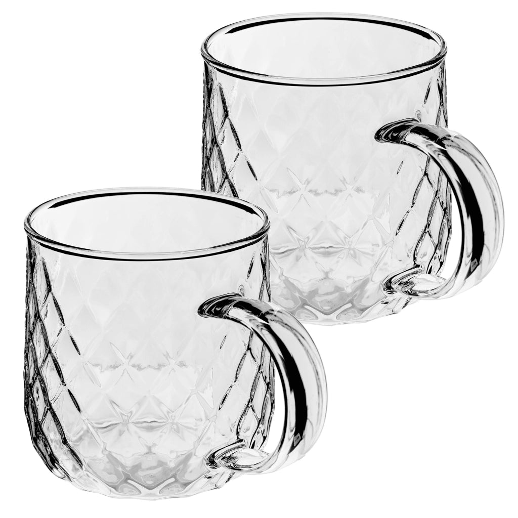 Set di 2 bicchieri da tè KADAX con manico per caffè, 350 ml.