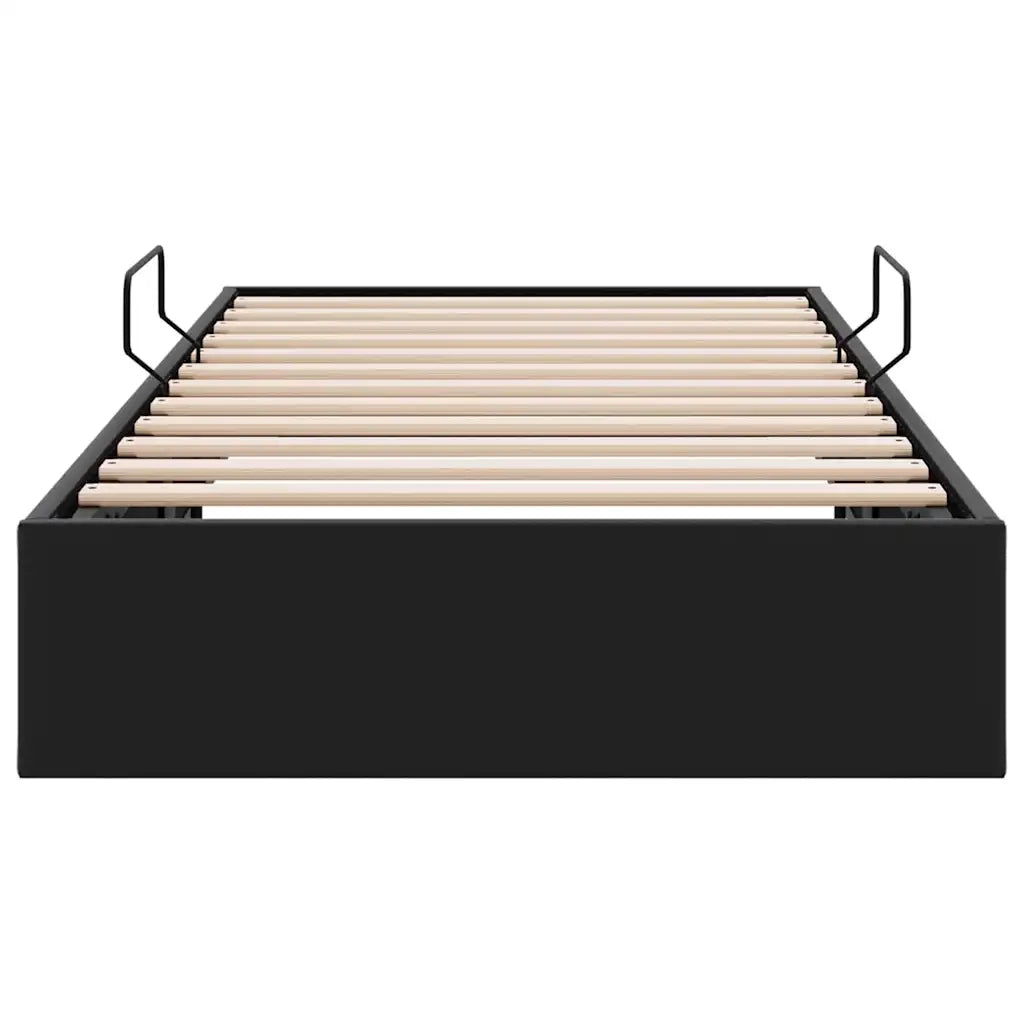 Letto con Contenitore Nero 100 x 190 cm Similpelle 3369968