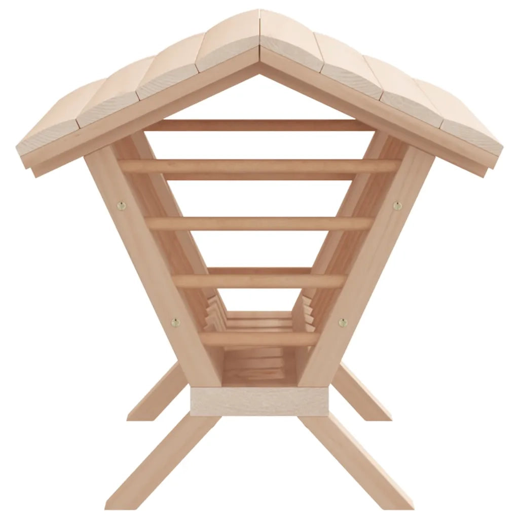 Mangiatoia per Conigli 44x33x33 cm in Legno Massello di Abete 172425
