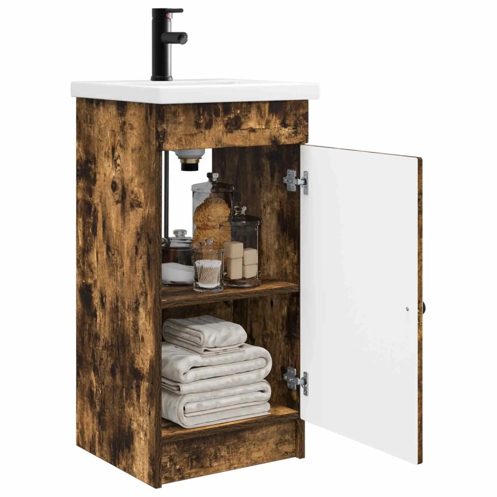 Mobile da bagno con lavabo Rovere Fumo 42 x 40 x 84,5 cm