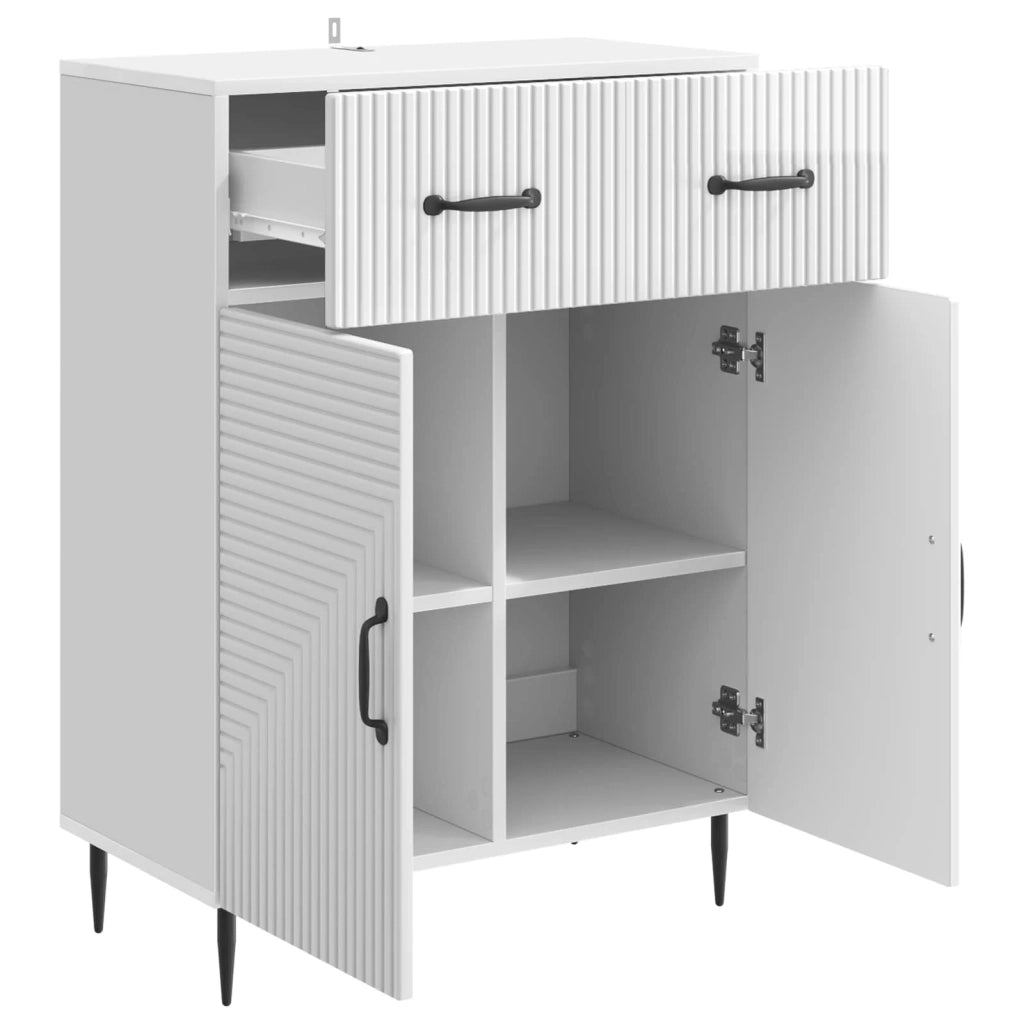 Credenza Bianco Lucido 66 x 34,5 x 89,5 cm Legno ingegnerizzato 894869