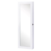 Armadio da Parete Organizzatore per Gioielli con Specchio ¨C Minimal ¨C 37x9,5x112 cm Bianco