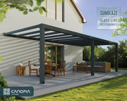 Pergola Addossata in Alluminio di Premium Stockholm 3.4X8 m Trasparente