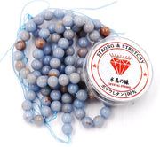 Kralen con cordino per la creazione di accessori 10 mm = 76 pezzi e 1 rotolo di filo Energia pietre bracciale terapeutico 10 mm