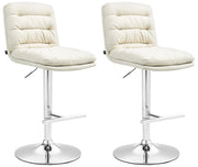 2er Set Barhocker Damar Stoff chrom