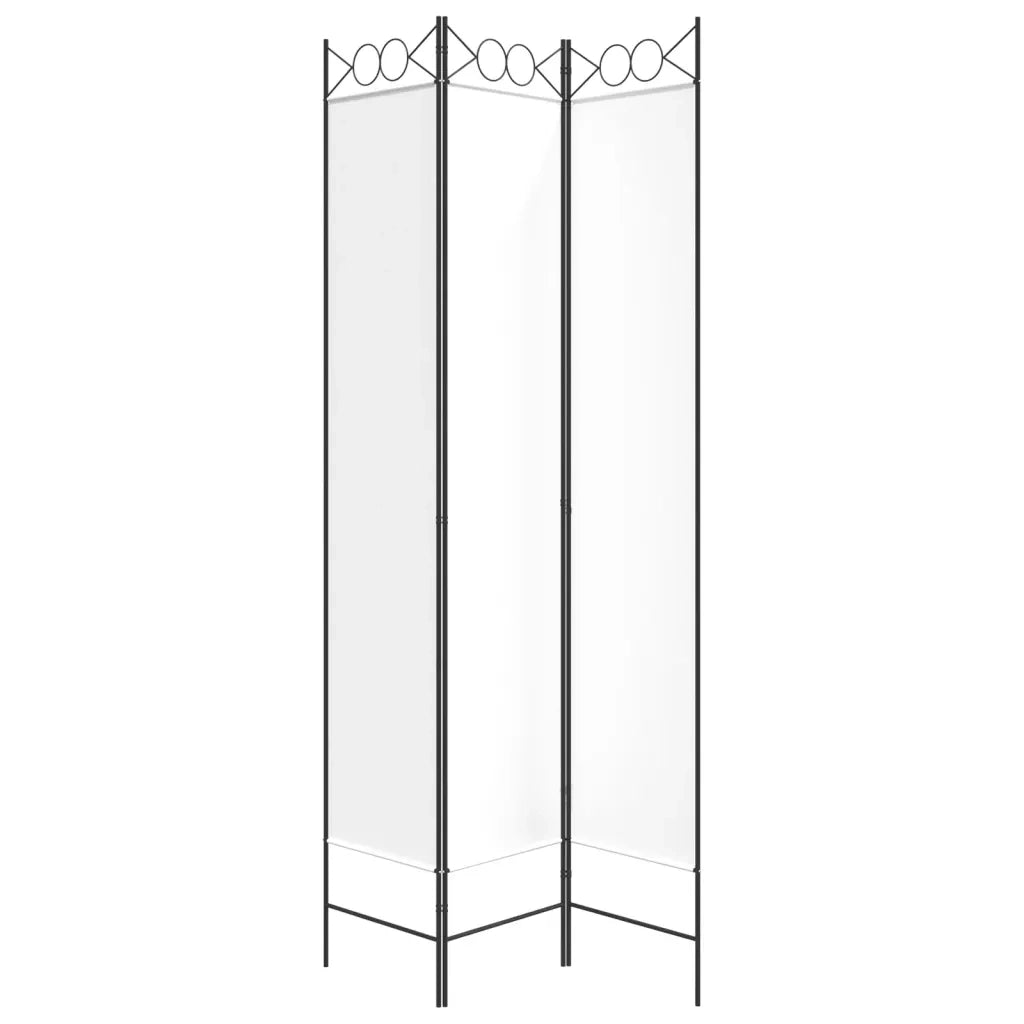 Divisorio a 3 Pannelli bianco 120x220 cm in Tessuto 350162