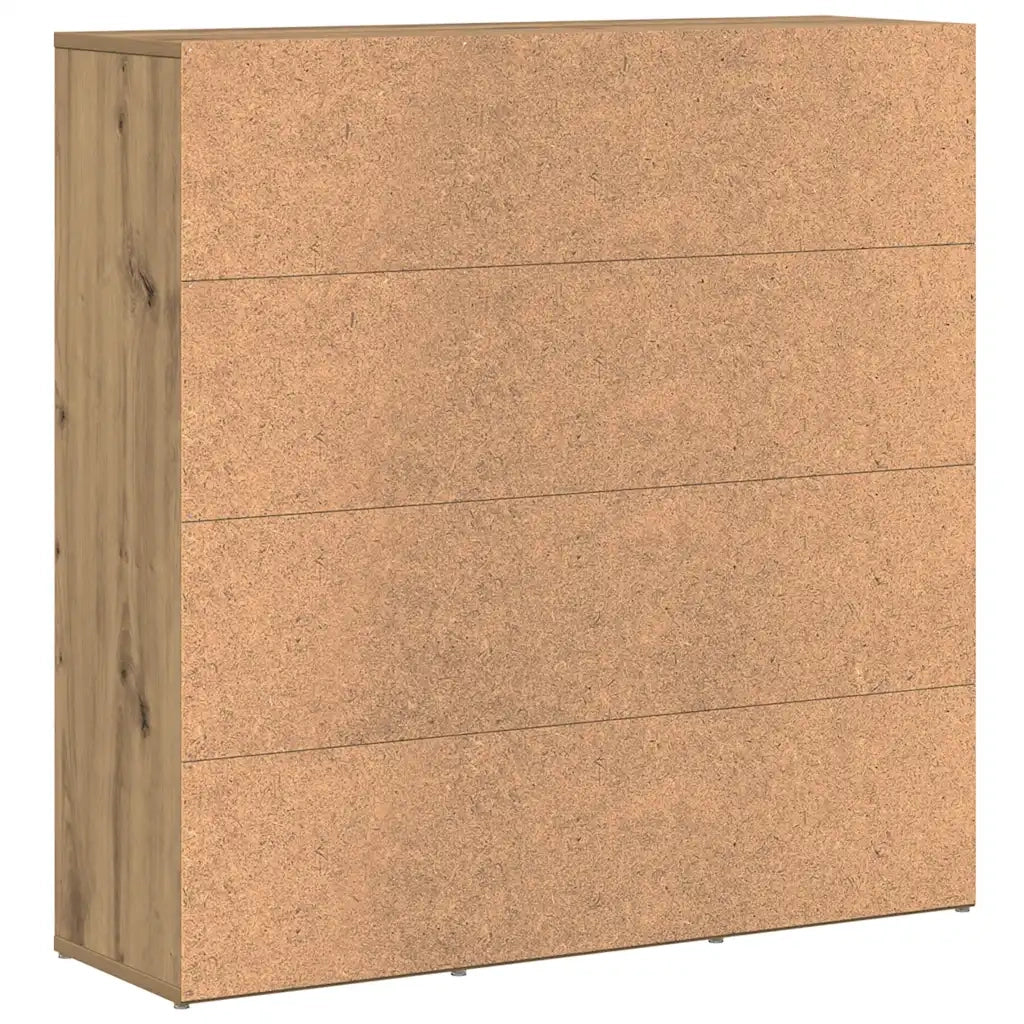 Libreria-Scaffale per Libri-Mobile di Stoccaggio Rovere Artigianale 90x28x90 cm in Legno Multistrato