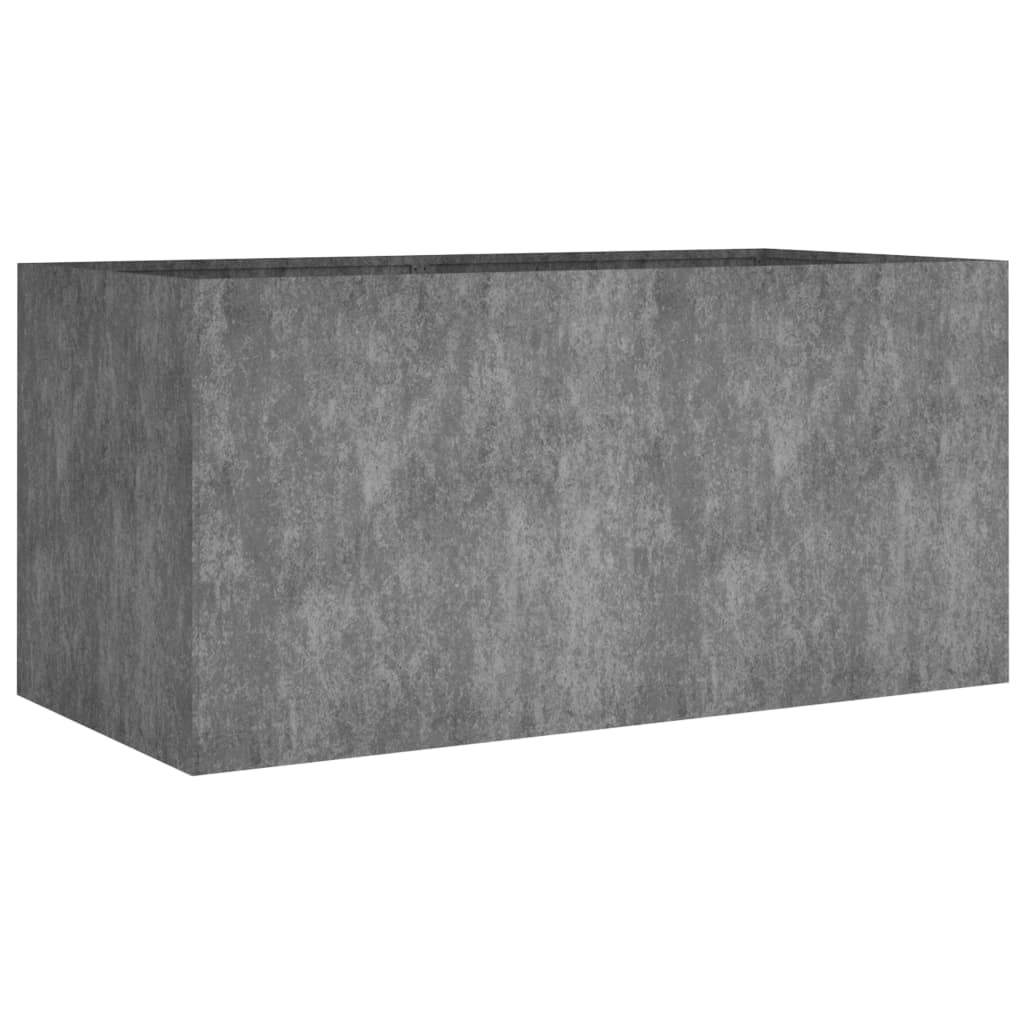 Portavaso per fioriera aiuola rialzata piante fiori terrazzo giardino 80 x 40 x 40 cm acciaio corten marrone 02_0037869