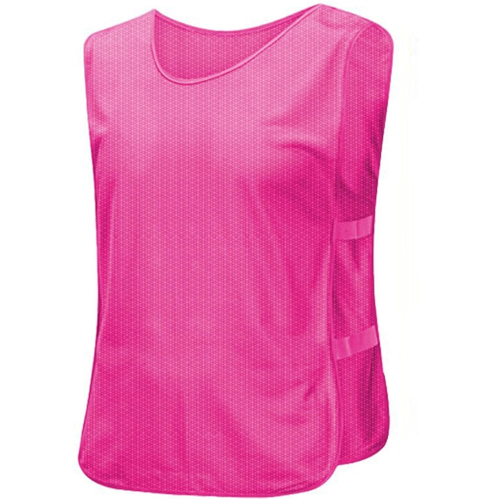 Trade Shop - Pettorina Da Allenamento Gilet Casacca Sportiva Scuola Calcio Basket Sport Color - Rosa   M
