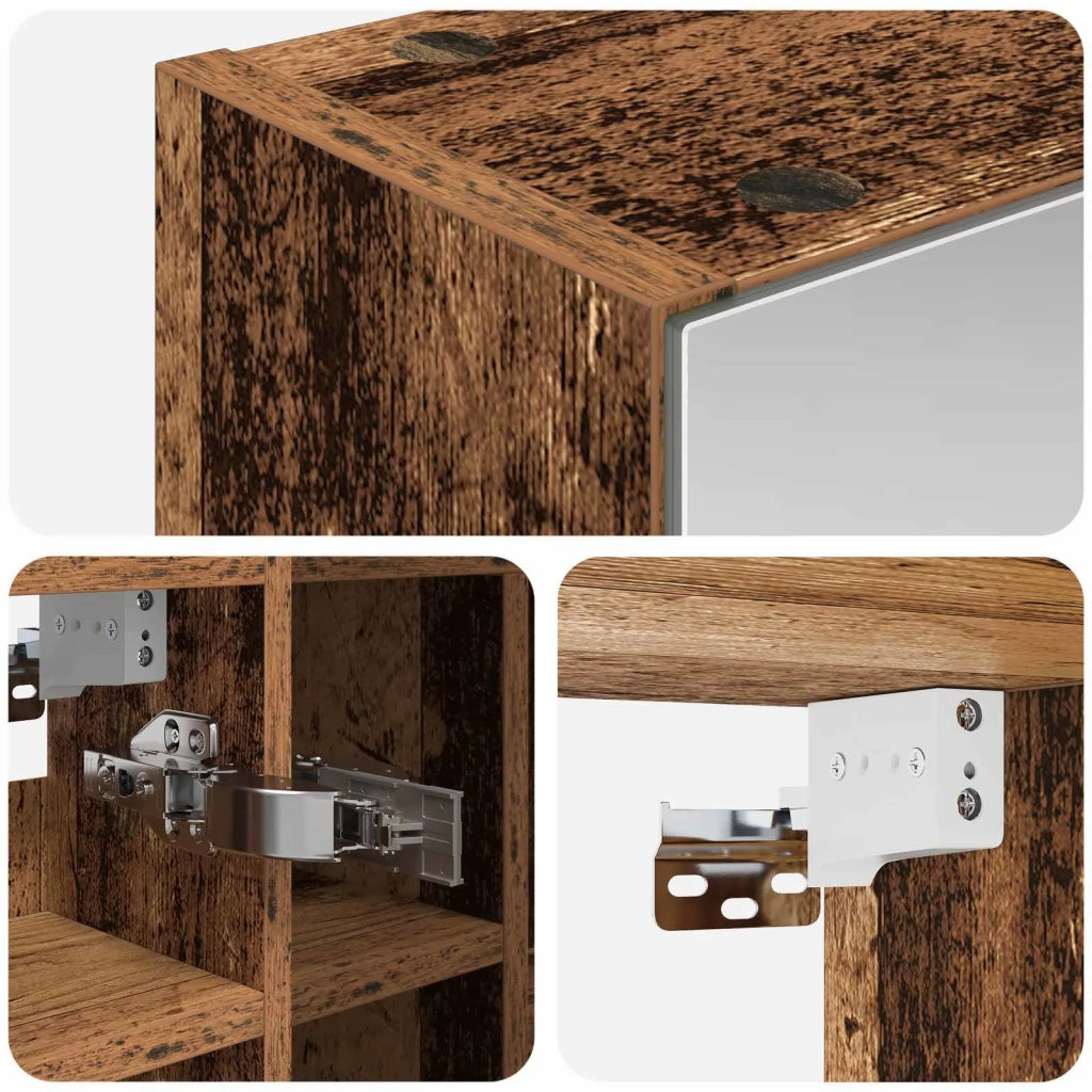 Mobiletto per specchio da bagno Legno vecchio 60 x 14,5 x 50 cm