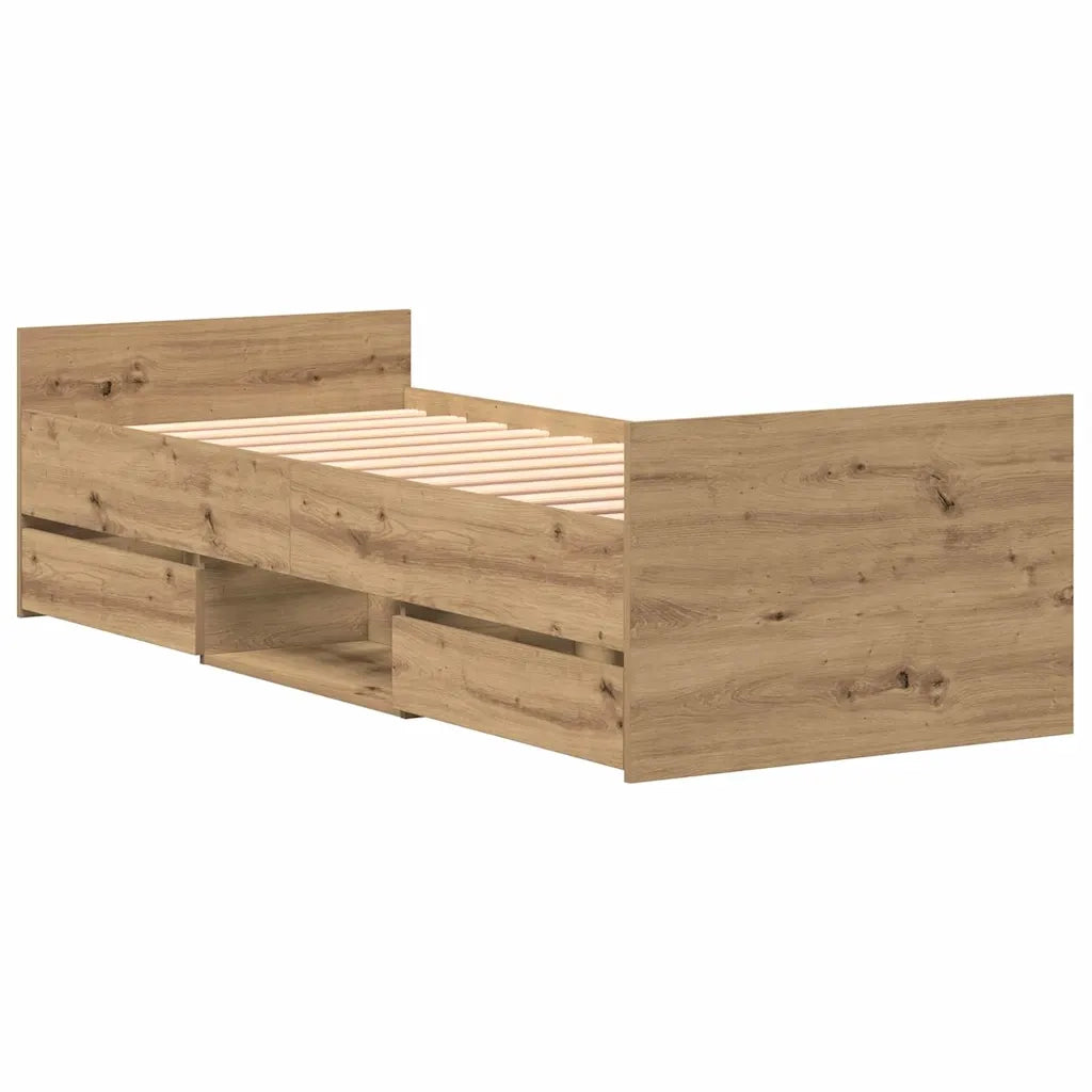 Struttura del letto-Giroletto Rovere artigianale 193 x 78 x 50 cm
