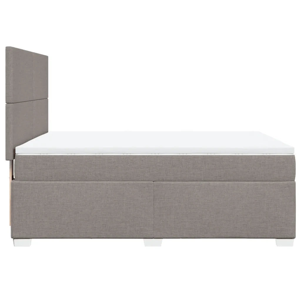 Giroletto a Molle con Materasso Tortora 160x200 cm in Tessuto 3290536