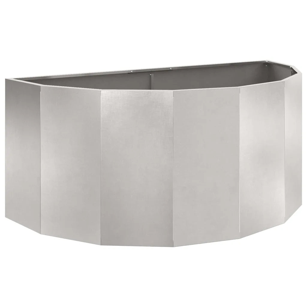 Fioriera | Cassetta per fiori | Vaso Argento 120 x 60 x 50 cm Acciaio inossidabile