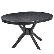 Tavolo da pranzo design retrò rovere nero rotondo di ispirazione retrò design soggiorno sala da pranzo