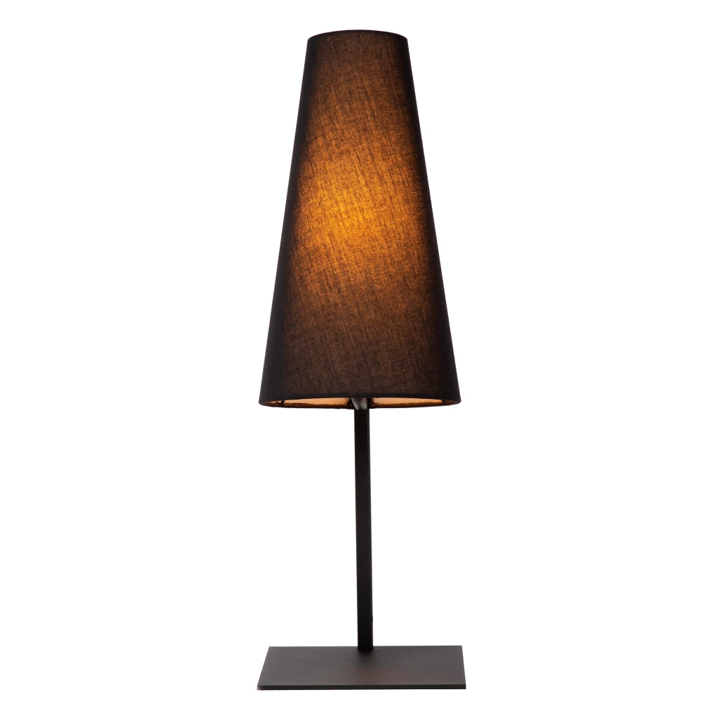 Lampada da tavolo nera con paralume 56 cm E27 Lucide