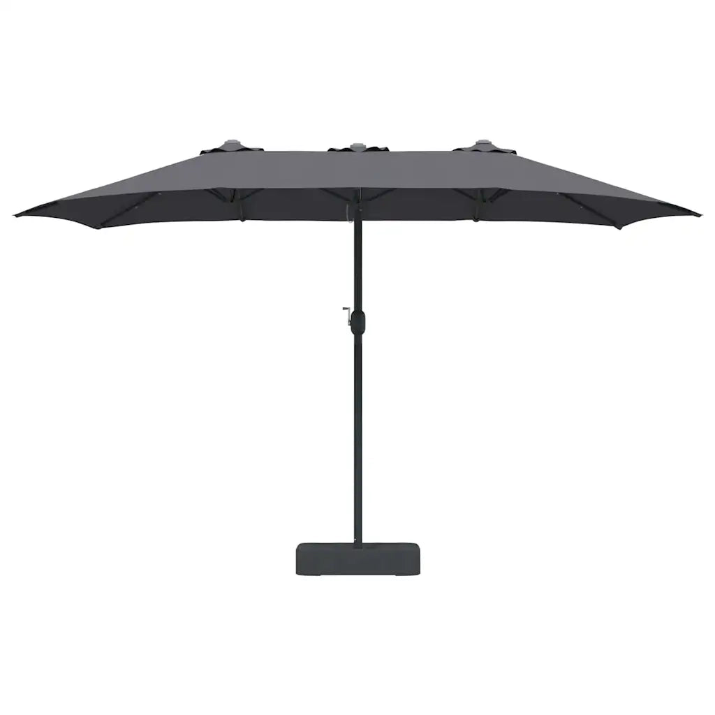 vidaXL Ombrello da giardino Antracite 385 x 209 x 244 cm Tessuto