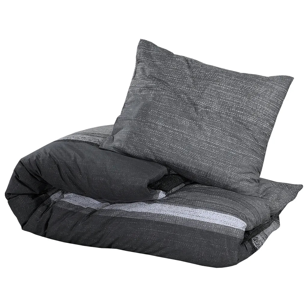 Set Copripiumino Grigio Scuro 200x200 cm in Cotone 136478