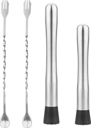 Barlepel di alta qualità - 27 cm Lungo Cocktail Lepel con Stampa in Ottone Liscio