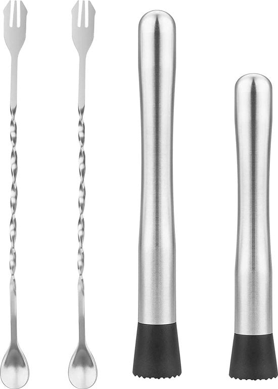Barlepel di alta qualità - 27 cm Lungo Cocktail Lepel con Stampa in Ottone Liscio