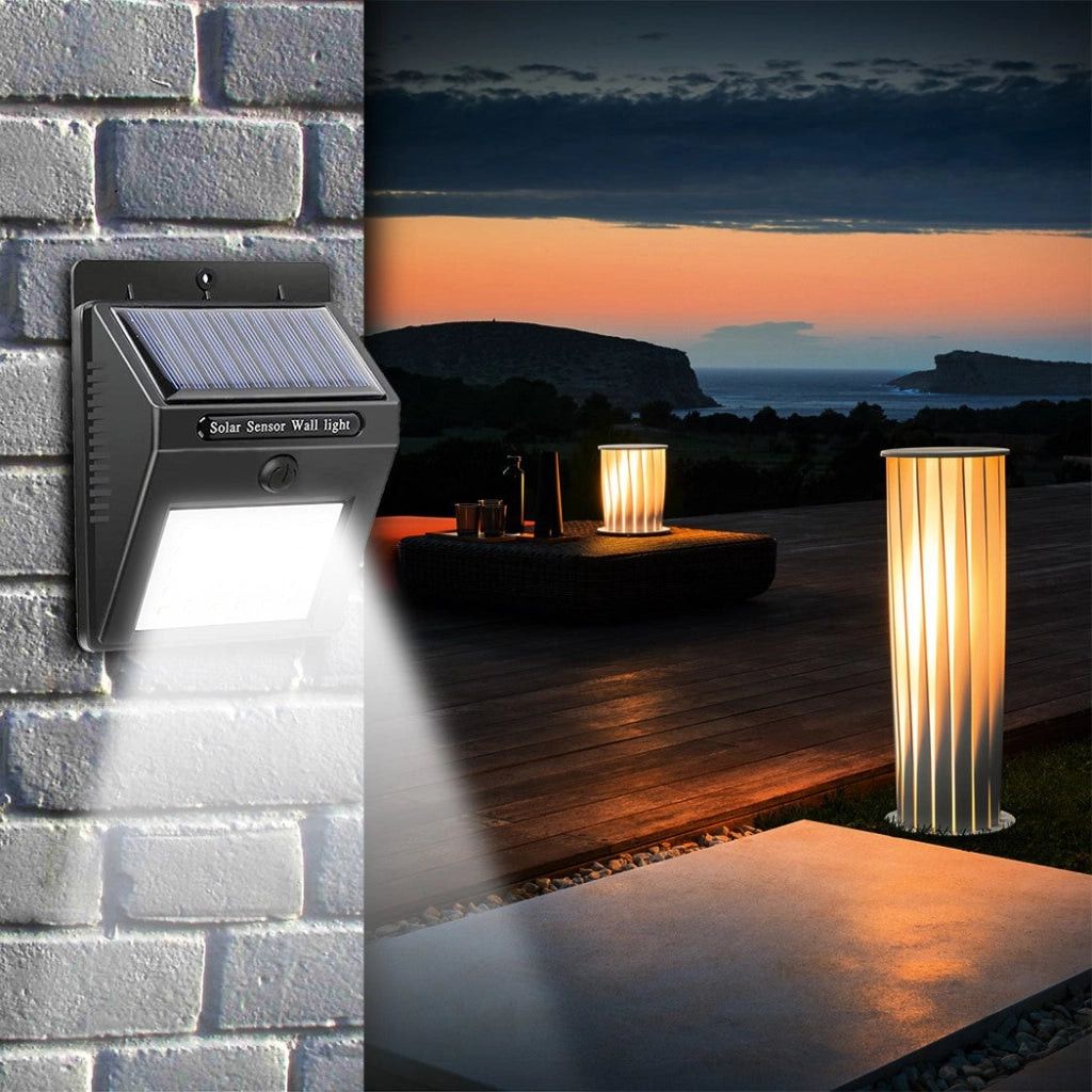 Faretto Solare da parete a LED 1200mAH con sensore di movimento