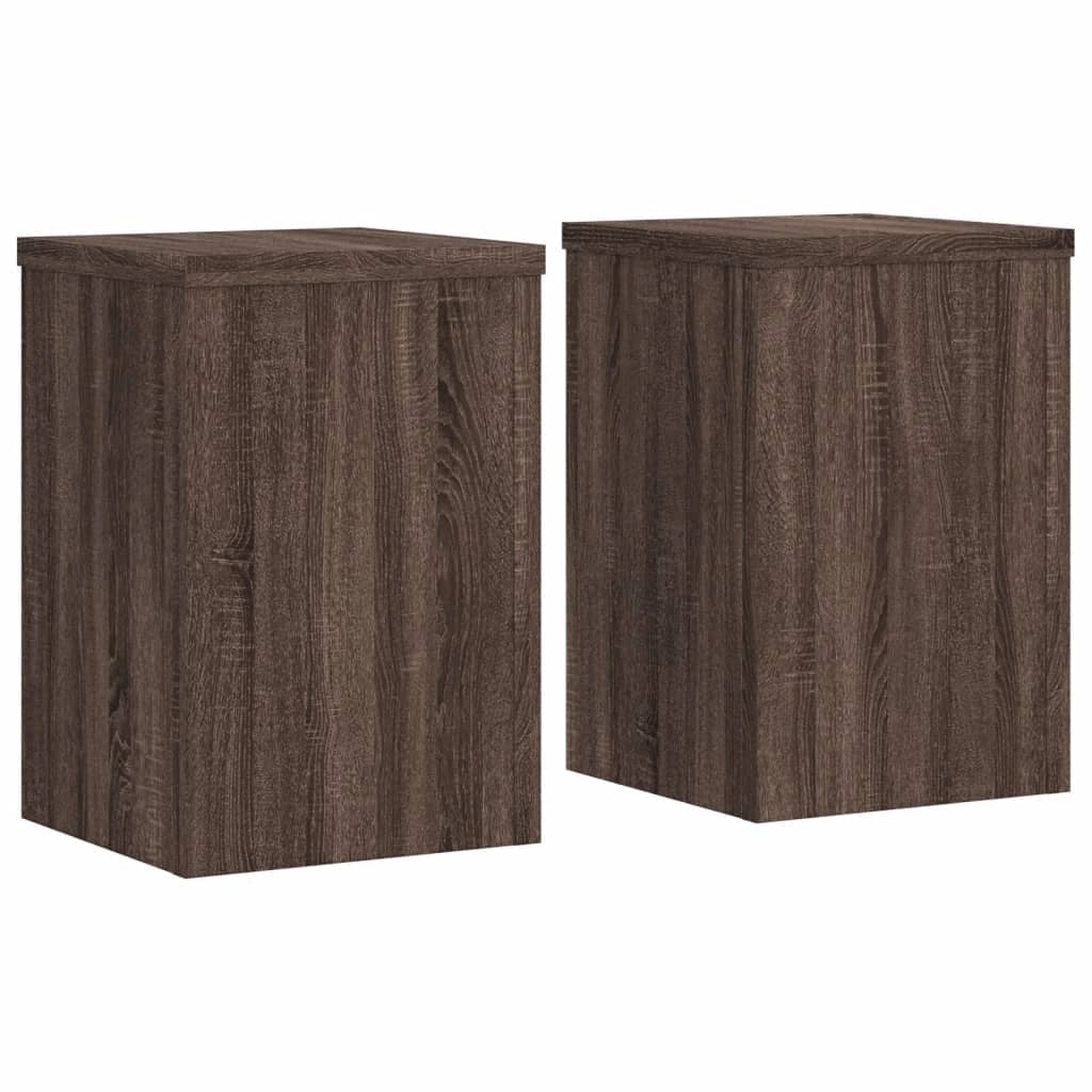 Portavasi mobili per fiori set da 2 legno ingegnerizzato marrone 02_0045315