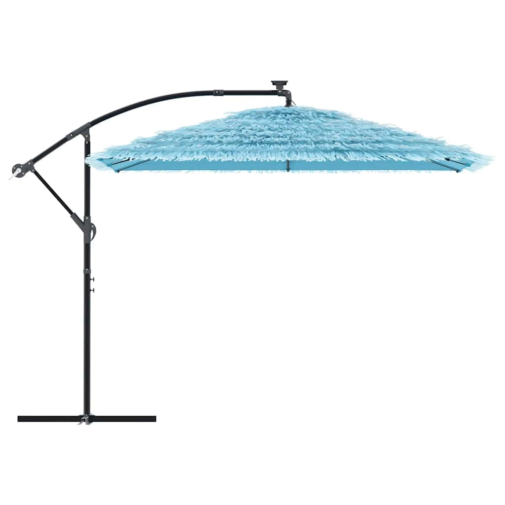 Ombrellone da giardino in poliestere blu 290 x 290 x 238 cm protezione dal sole e dalla pioggia stile outdoor 02_0056382