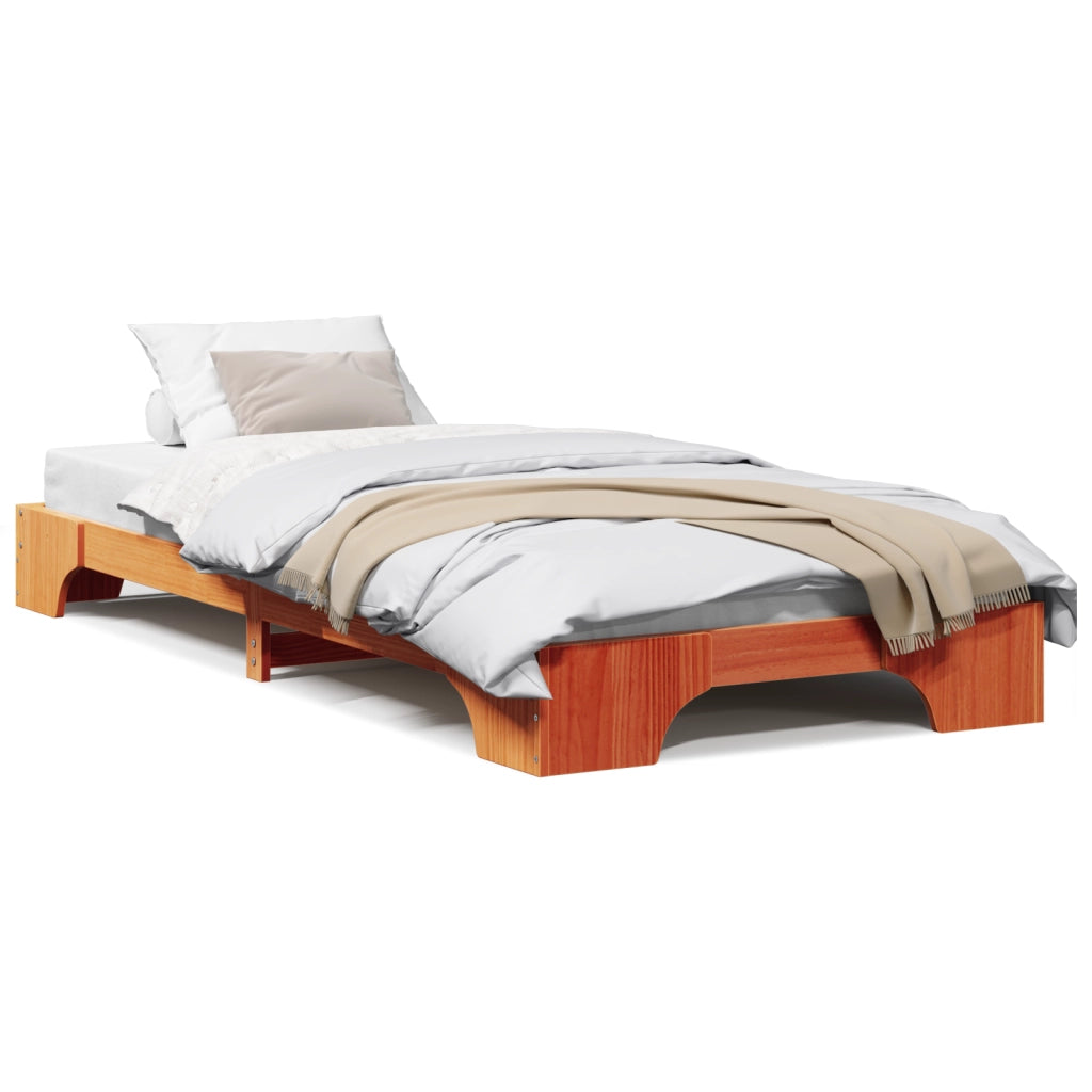 Letto Marrone Cerato Legno Massello 80 x 200 cm Letto