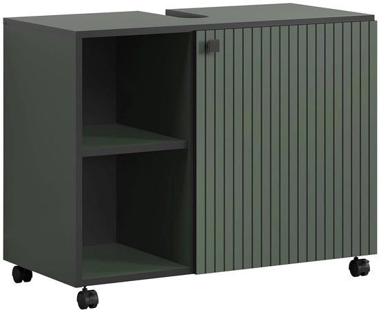 Cassetto WC moderno - design - colore verde scuro - 1 pezzo - legno