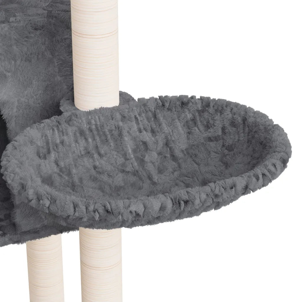 Albero per Gatti con Tiragraffi in Sisal Grigio Scuro 108,5 cm cod mxl 23733