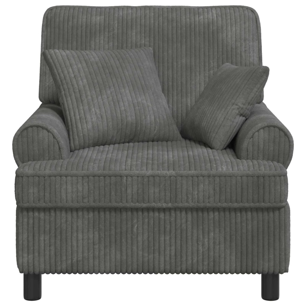 Poltrona XL con Cuscini Grigio Chiaro Tessuto a 1,5 linee 42043476