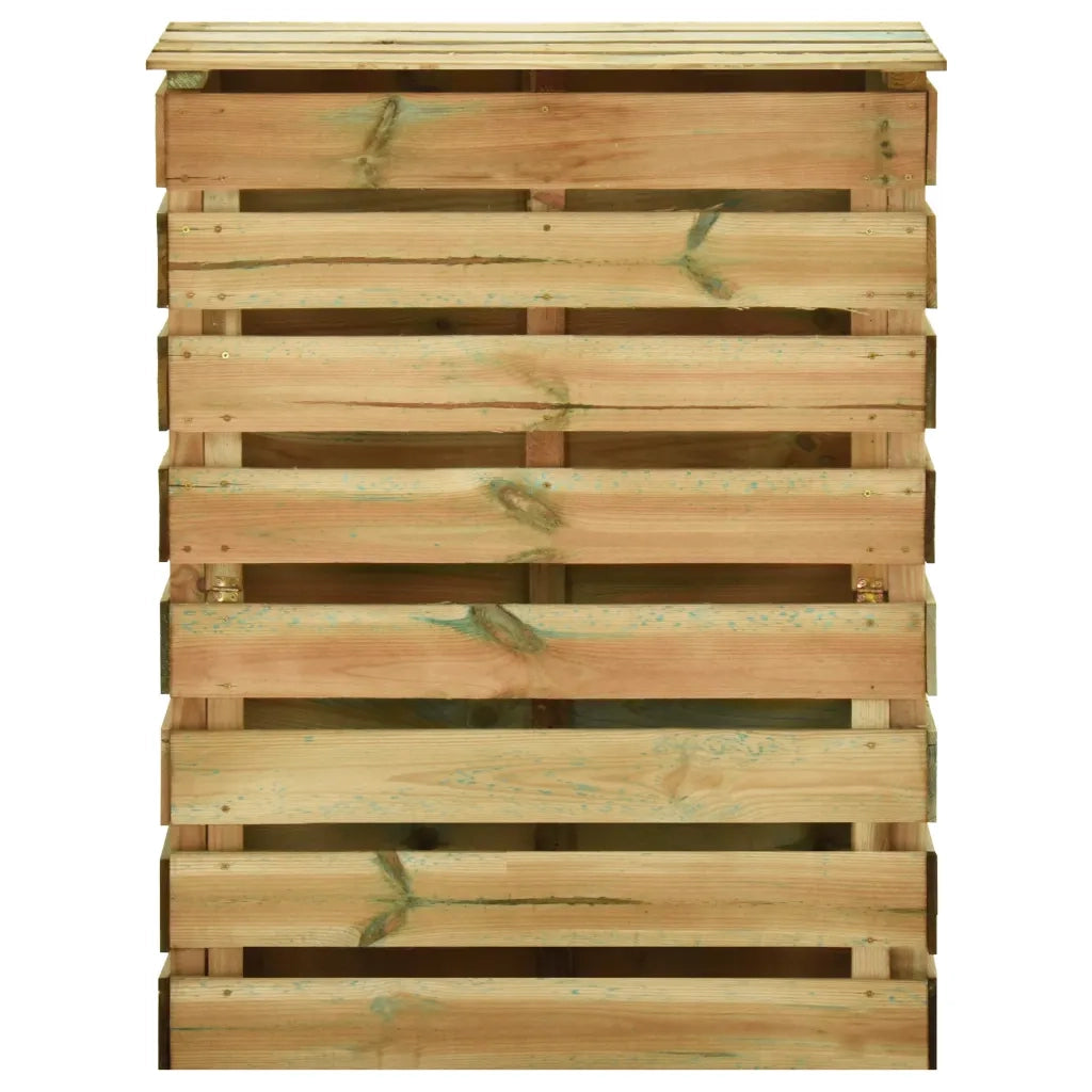 Compostiera da Giardino a Doghe 80x50x100cm in Pino Impregnato 316062