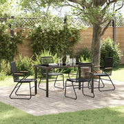 Set da Pranzo per Giardino 5 pcs Nero 3379172