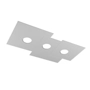 Toplight Plafoniera da soffitto rettangolare 3 luci Plate con attacco GX53, struttura colore grigio, design moderno 65x37x3cm